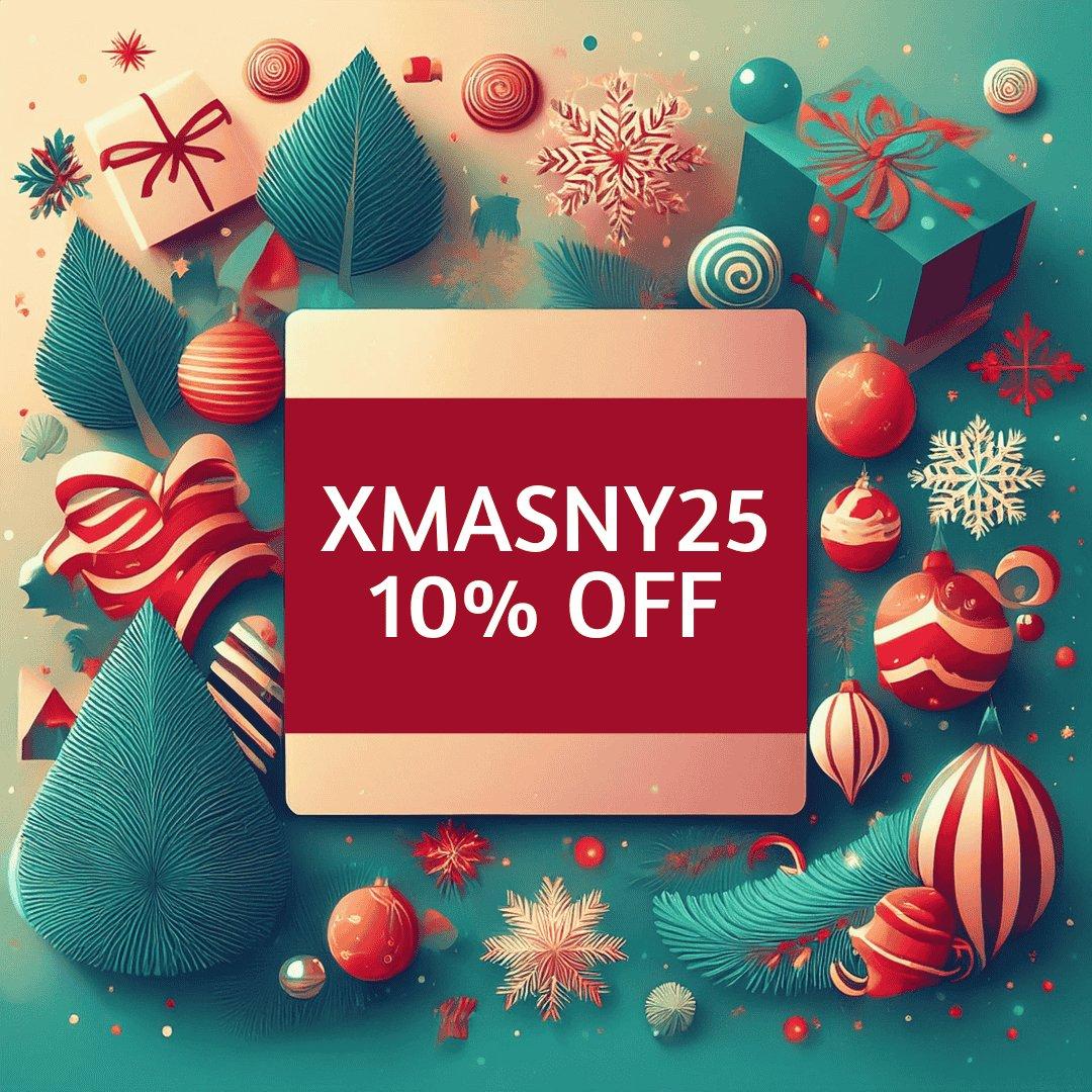 Save 10% off on all your orders with the coupon code XMASNY25